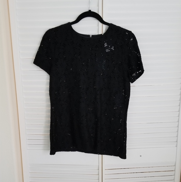 Lauren RL black lace blouse - Picture 8 of 8